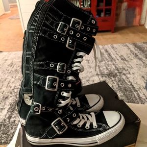 RARE - Converse Knee High Straps Buckles